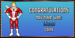 Gain de 15000 pi&egrave;ces au jeu bonus