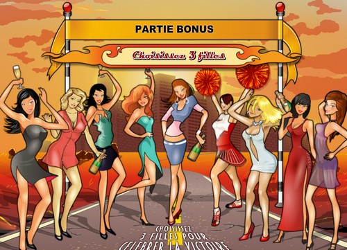 De nombreuses jolies filles vous attendent &agrave; l'arriv&eacute;e ! Choisissez 3 filles pour tenter de gagner le maximum de pi&egrave;ces possible.