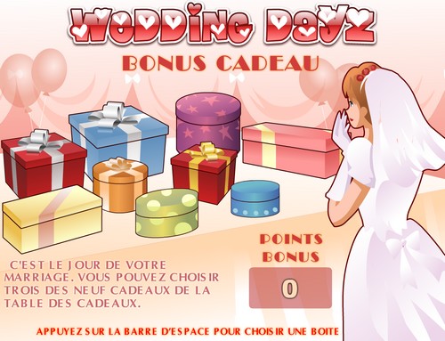 Jeu bonus Cadeau - Aidez la Mari&eacute;e &agrave; choisir ses 3 cadeaux